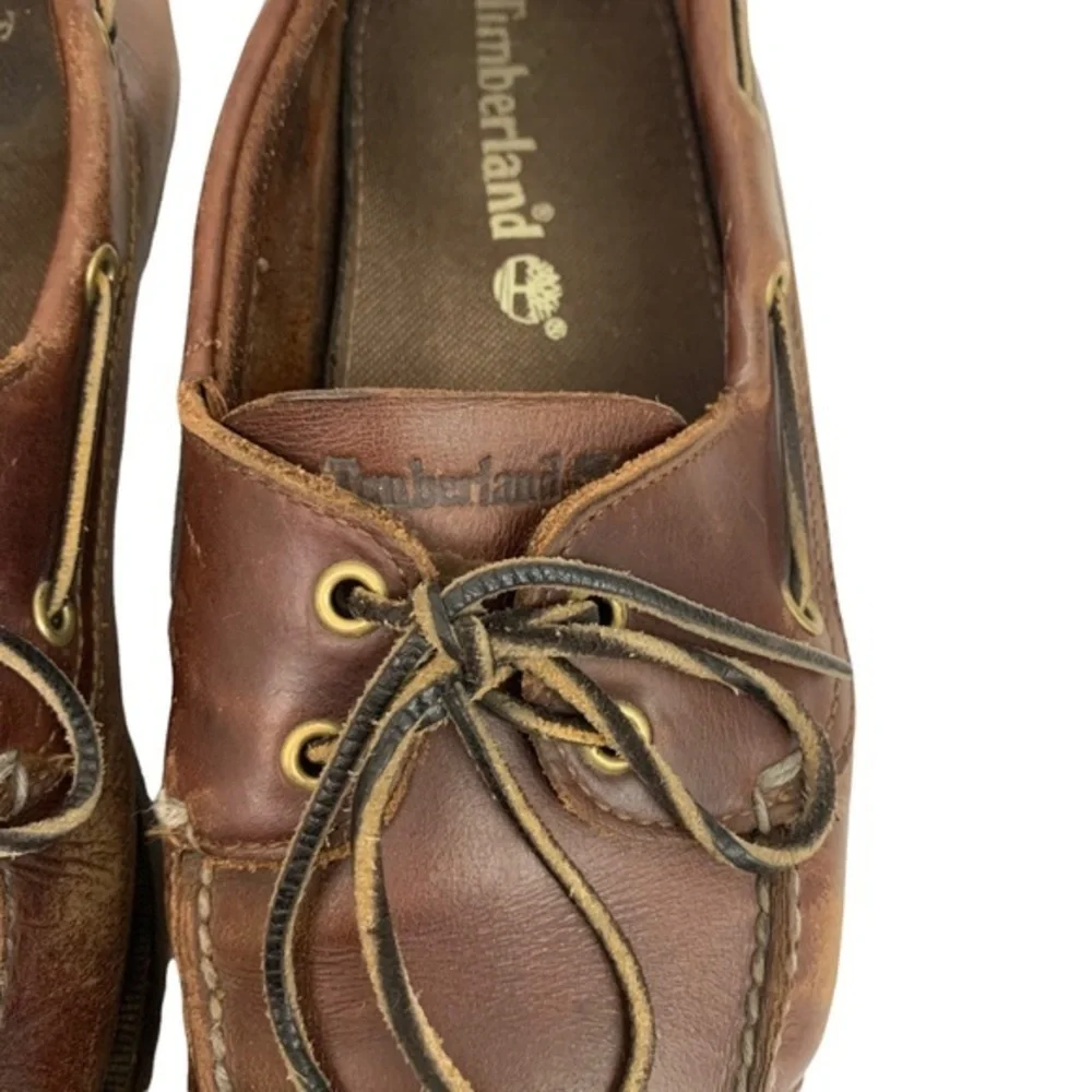Timberland Brown Leather Slip On Loafers Men’s Size 12